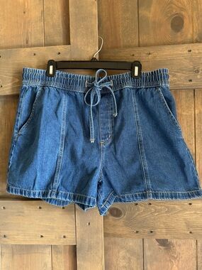LOFT Pull-On Denim Shorts Like New